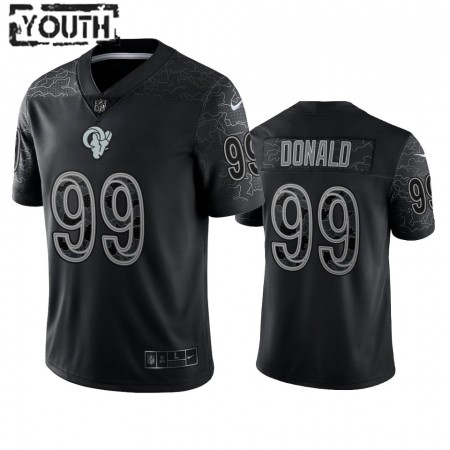 Camiseta Niño NFL Los Angeles Rams Aaron Donald 99 Negro Reflective Limited